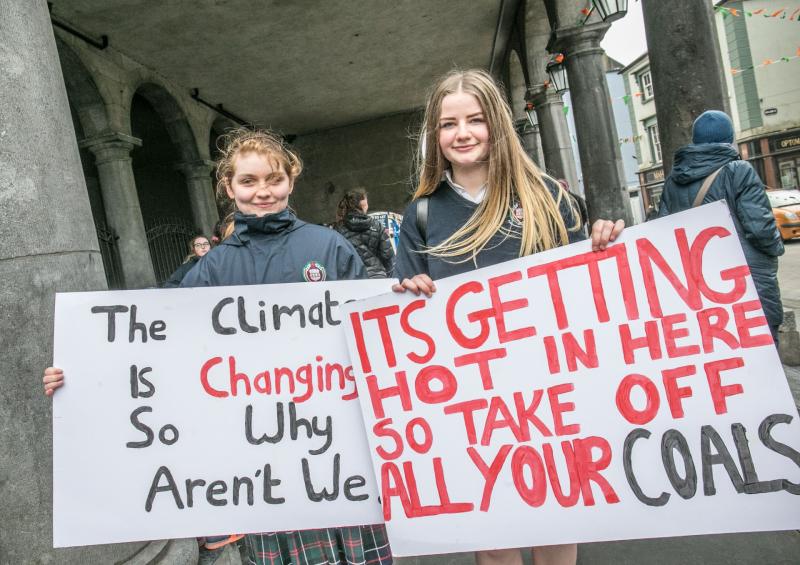 Hundreds of Kilkenny youngsters strike over climate change 