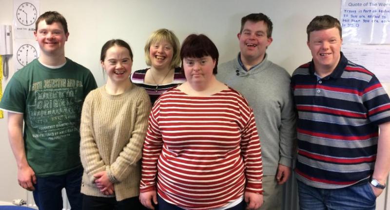 Students at Down Syndrome Ireland Waterford class