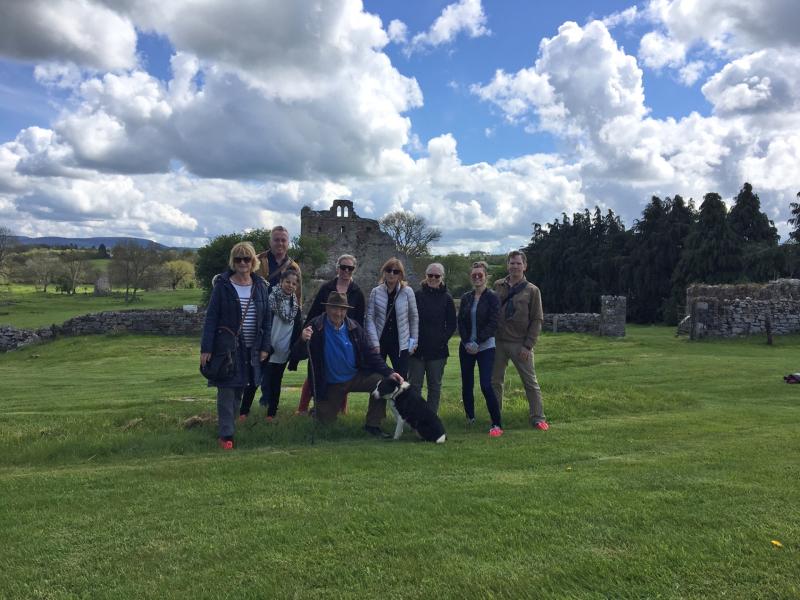 Joe O’Connell (front) welcomes Canadian journalists and Jocelyn Black, Tourism Ireland (fourth left) to Jerpoint Park, Thomastown Kilkenny