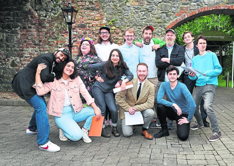 The cast of Dreamguns outside Langton’s Ballroom, Kilkenny  on Saturday for  The Cat Laughs comedy festival