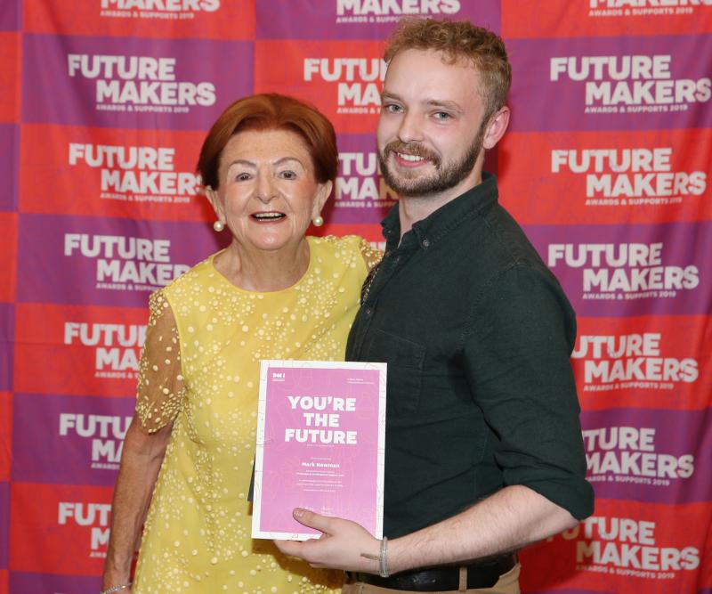 Kilkenny based Mark Newman, Design & Crafts Council of Ireland’s (DCCoI) Future Makers Awards & Supports programme winner with Breege O'Donoghue of the DCCoI