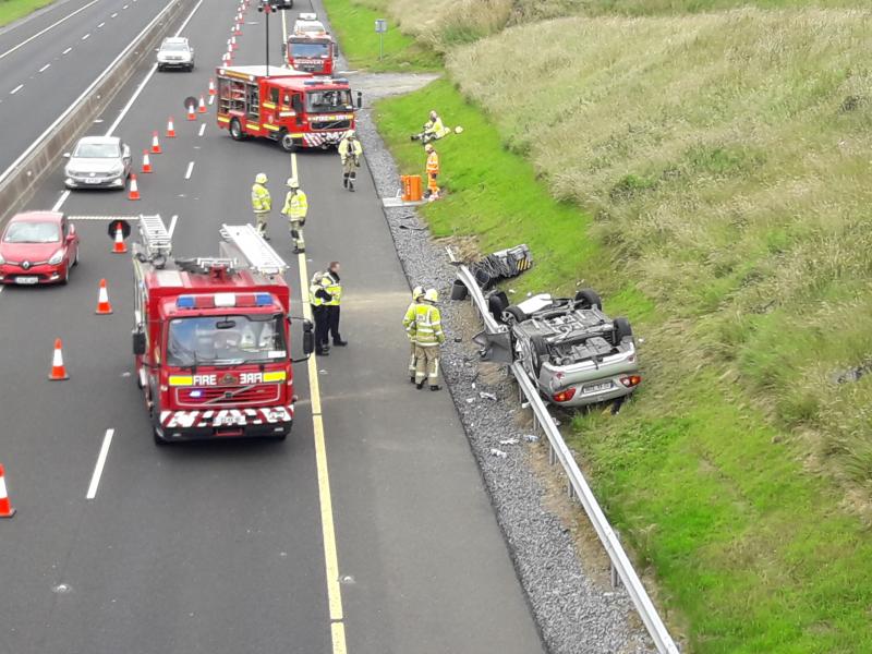 The scene on the M9 southbound carriageway between J7 Paulstown and J8 Kilkenny North