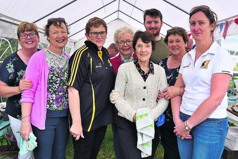 Serving up teas and coffees plus all sorts of baked goodies were Julie Meaney, Bernie McCormack, Breda Stapleton, Kay Brennan, Claire Healy, Margo Cody, Majella Stapleton and Denis Carrigan
