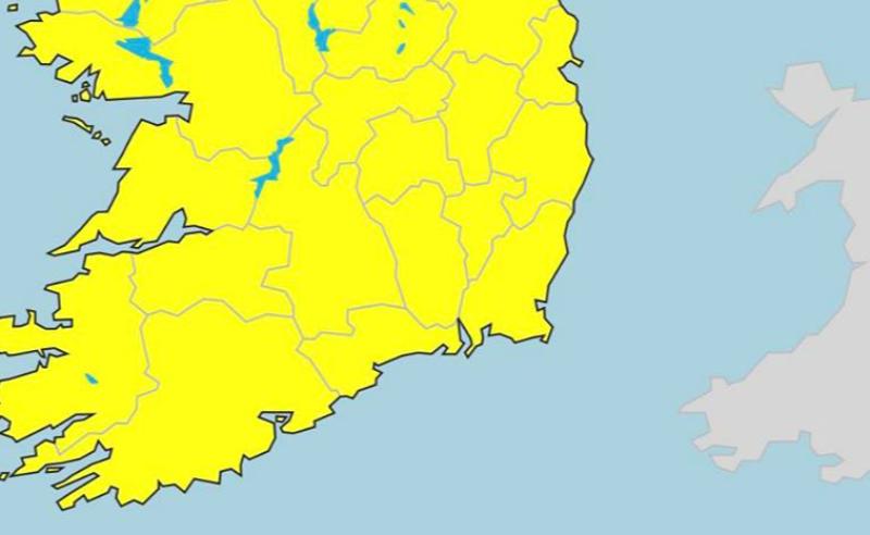 Kilkenny included in Status Yellow weather warning from Met Éireann