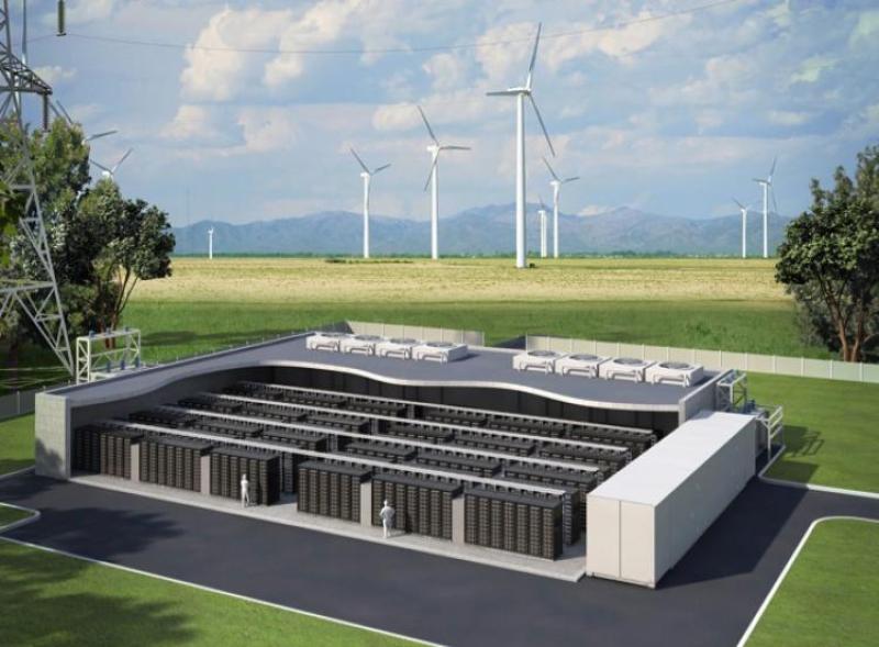An  artist's impression of a Battery Energy Storage System (BESS) one of which is planned for Kilkenny