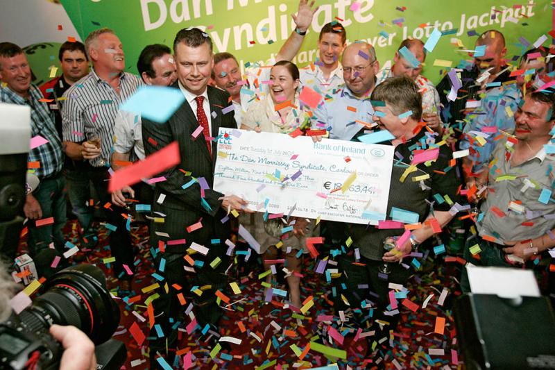 In the history of the National Lottery, only 24 Lotto jackpot prizes over €10 million have been won since the game was launched in 1988. The Dan Morrissey syndicate in Co. Carlow still holds the title