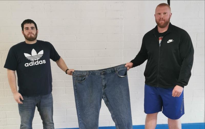 Callan man celebrates with trainer after losing almost 17 stone in body weight