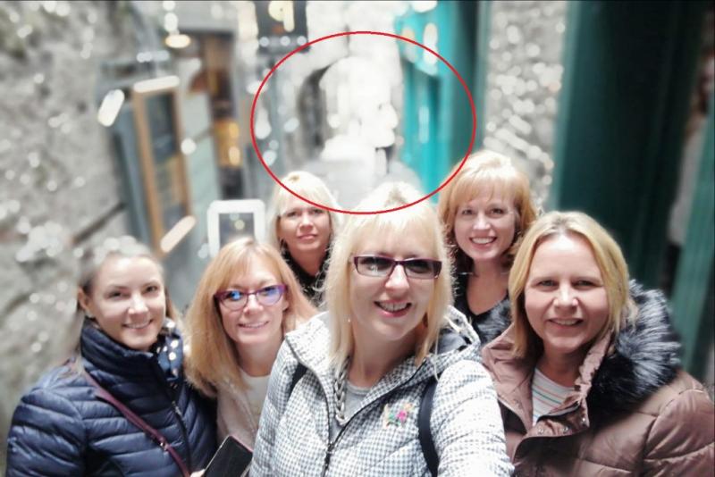 PHOTO: Visitors left spooked by spectre after taking group selfie on the Butterslip