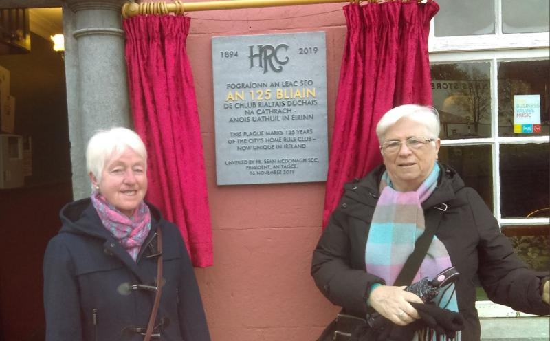 Home Rule Club Kilkenny celebrates 125 years going strong with a plaque unveiling