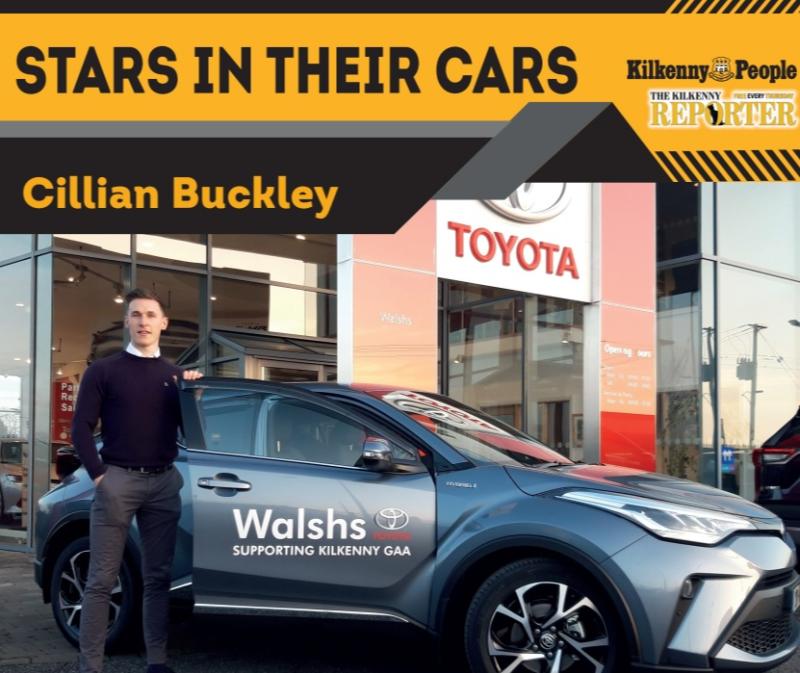 Kilkenny hurler Cillian Buckley and his brand new Toyota CHR Hybrid Sport