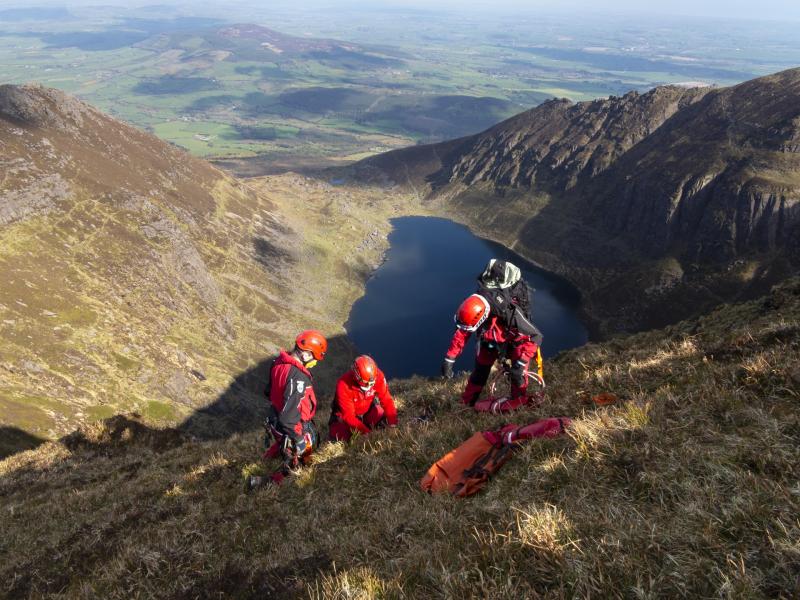 WATCH: Miraculous rescue of working sheepdog stuck on Waterford mountains