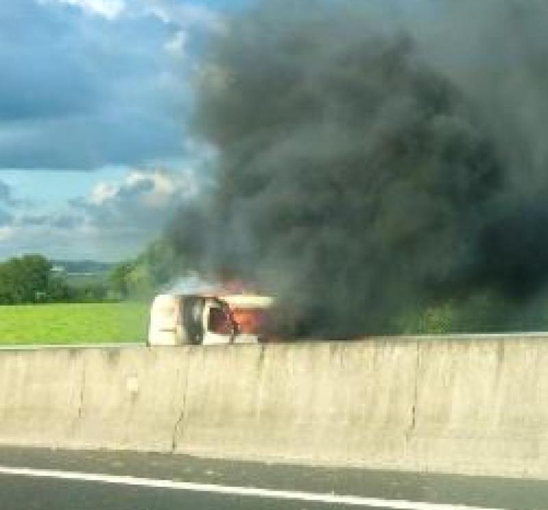 Concern over number of vehicle fires on Kildare motorways 
