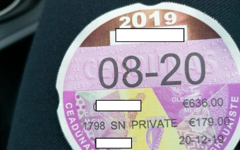 Fake tax disc alert! Gardaí weren't fooled and seized the car 