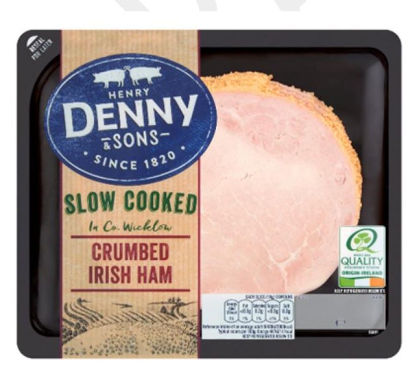 Certain batches of  Denny Slow Cooked Crumbed Irish Ham gets gluten alert 
