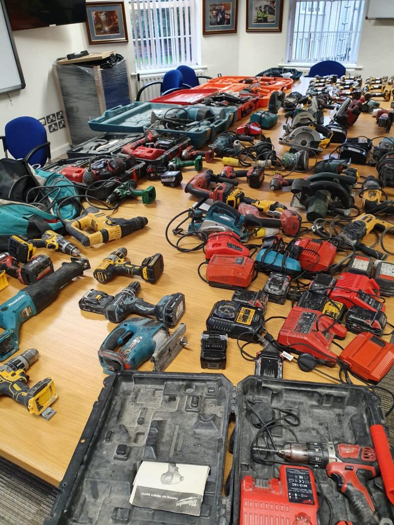 Suspect detained at Kilkenny Garda Station following recovery of suspected stolen power tools