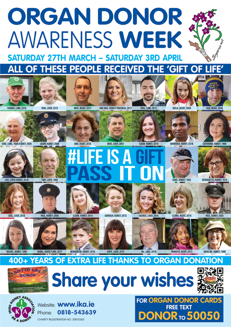 Kilkenny urged to light up in green for Organ Donor Awareness Week
