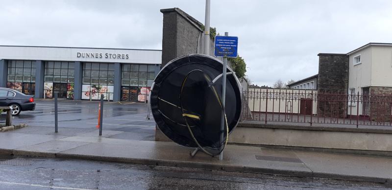 Overnight flying trampoline an indication of very strong winds across Ireland last night