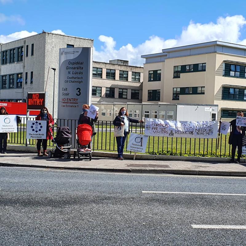 Protest over maternity partner restrictions goes ahead at St Luke's