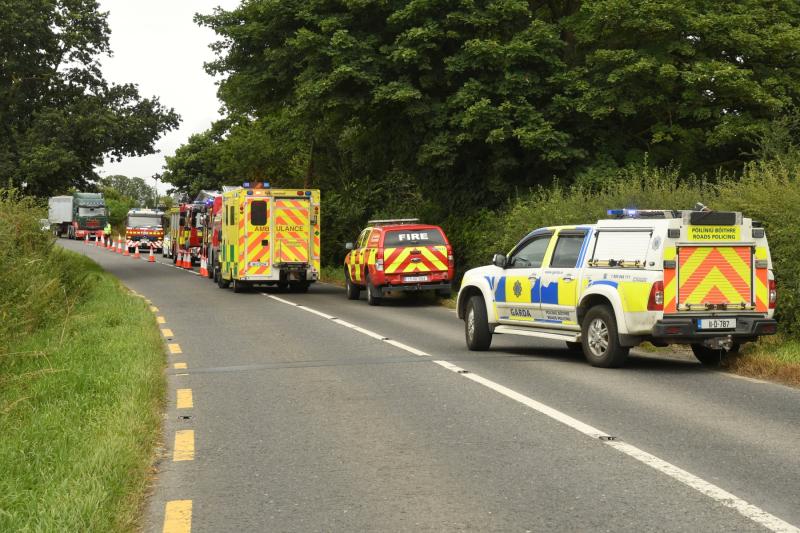 Emergency services at the scene of collison in Co Kilkenny