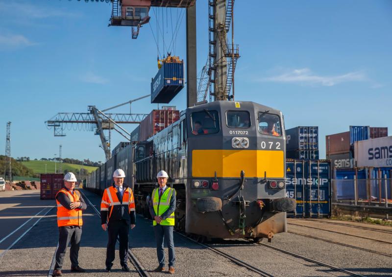 New rail freight service launched between  Belview in South Kilkenny and Ballina