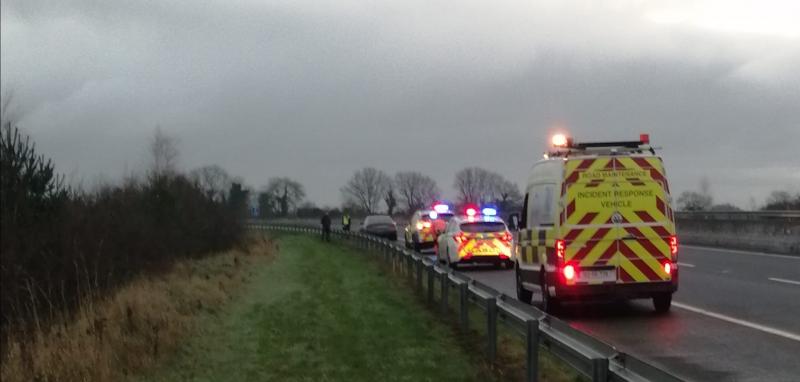 Two vehicles damaged on hectic morning for Kilkenny gardaí on M9 motorway