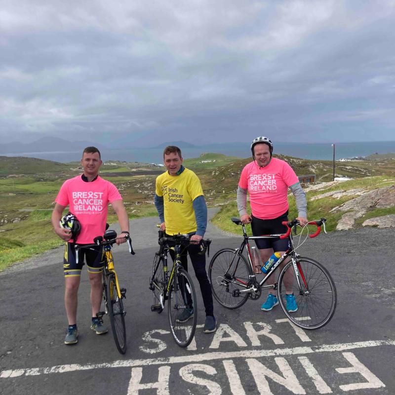Kilkenny cyclists leading a group from Malin to Mizen in aid of cancer charities