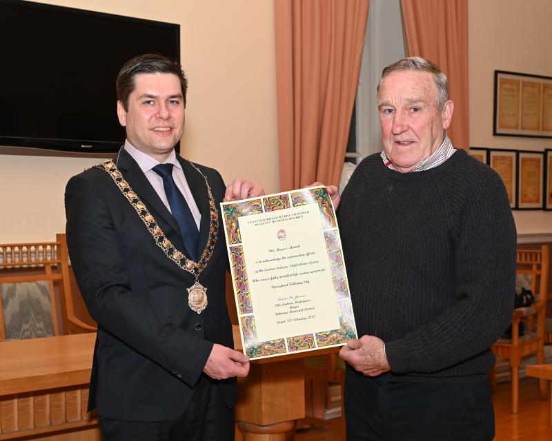 Mayor's award for Kilkenny's Eastern Environs Defibrillator Group