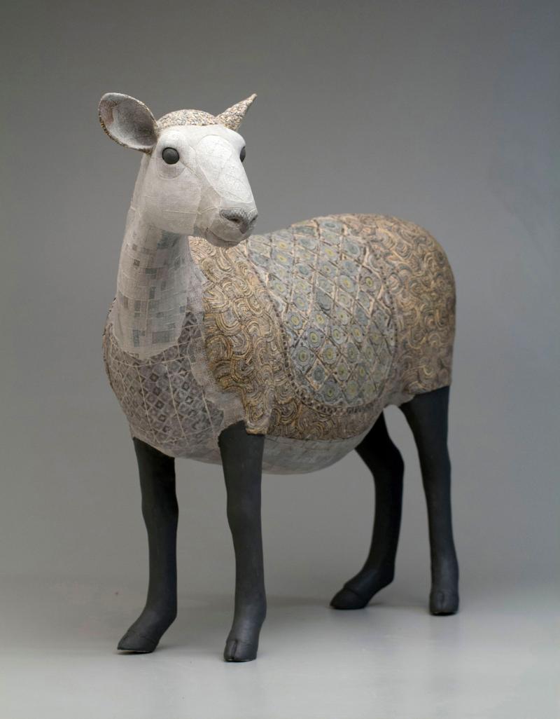 Ceramic sheep by Siobhan Byrne 