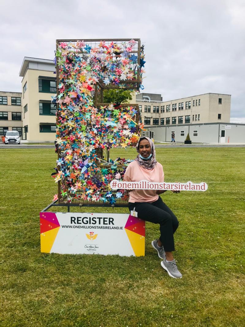 Amber spreads the love at St Luke’s General Hospital in Kilkenny