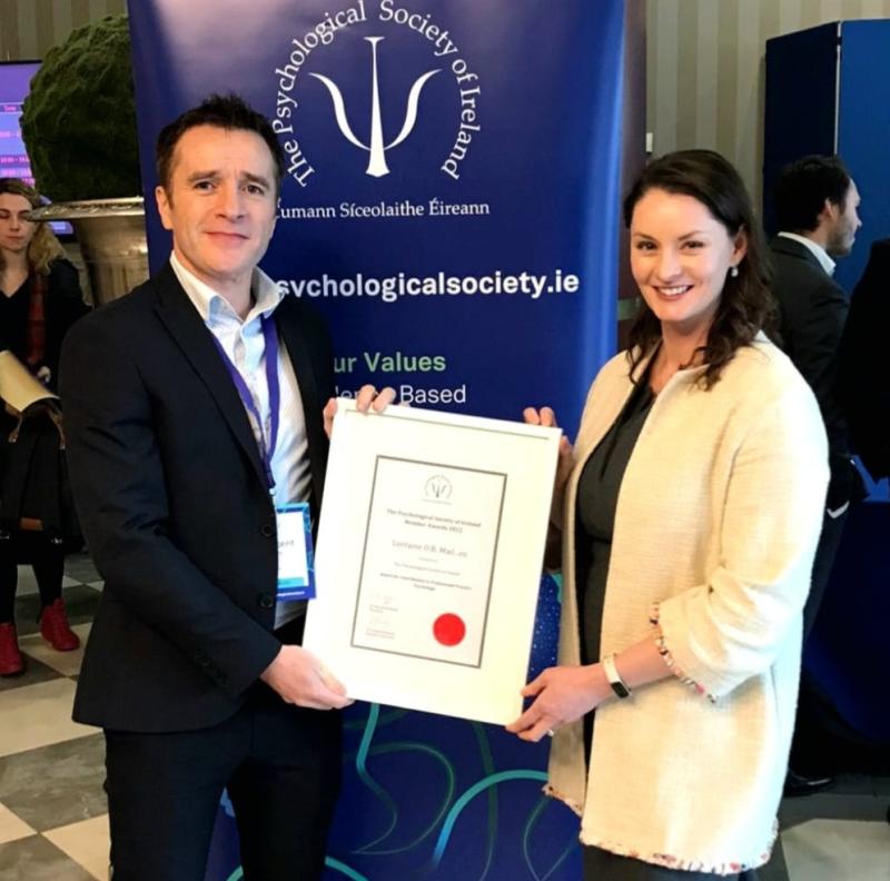 Kilkenny's Psychologist  Lorraine Madden wins the prestigious Professional Psychologist’s Award 2022