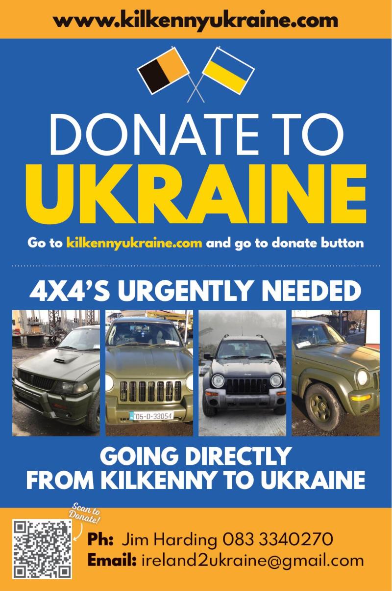 Appeal for old vehicles to be sent from Kilkenny to help in Ukraine