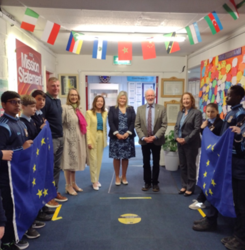 Luxembourg Ambassador visits Kilkenny City school