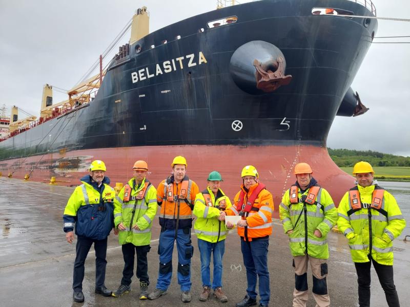 Mooring linesman retires at Port of Waterford in Belview, County Kilkenny