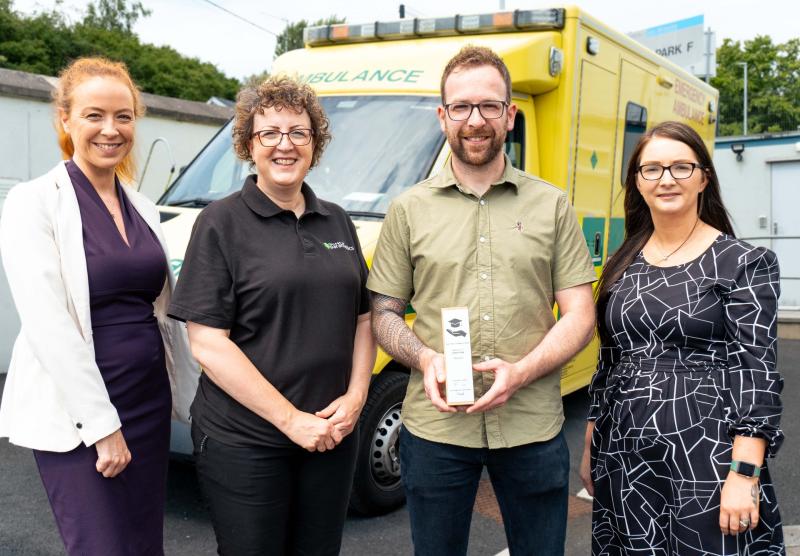 Kilkenny paramedic Shane Fahy awarded  the Dr John Hinds Scholarship Award 2023