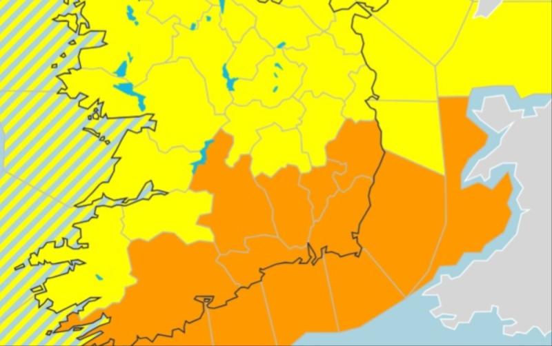 LATEST: Status Orange Severe Wind and Rain Weather Warning for Kilkenny