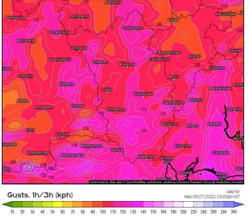 ALERT: Kilkenny 'right in the firing line' for Storm Agnes, warns Kilkenny weatherman
