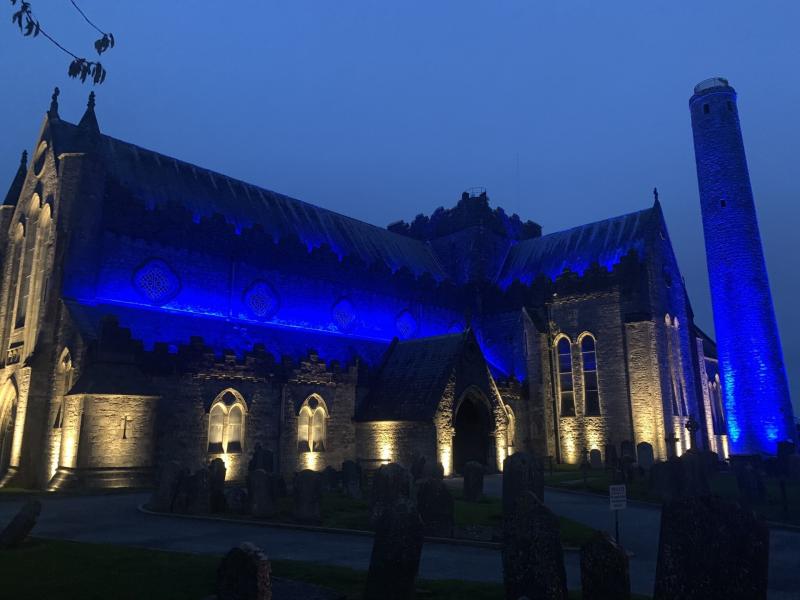 Huge reaction as Kilkenny cathedral lights up blue and white 'in solidarity' with Israel