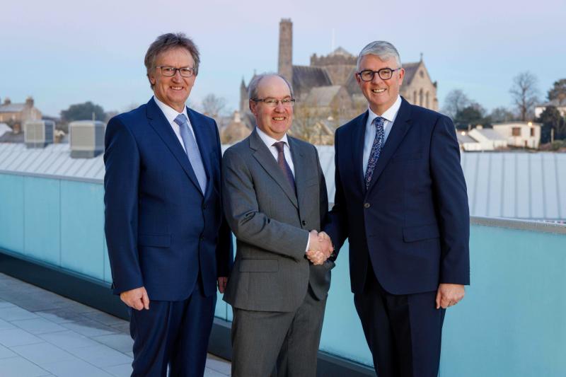 Pictured at the announcement of senior leadership transition at Tirlán were John Murphy, Chairperson; Seán Molloy, Chief Executive Officer (CEO) Designate and Jim Bergin, Outgoing CEO. Photo: Dylan Va