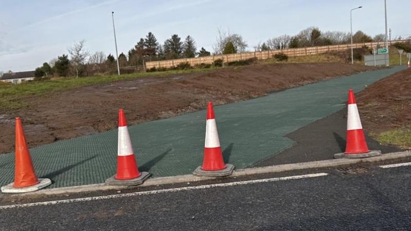 Kilkenny roundabout being adapted to facilitate transportation of wind turbine blades
