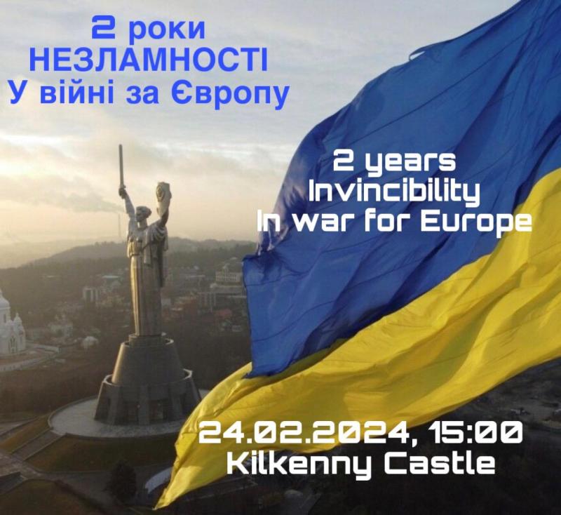 Ukraine war - Kilkenny City rally to mark second anniversary of Russian invasion