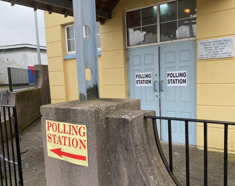 Polling station in Callan
