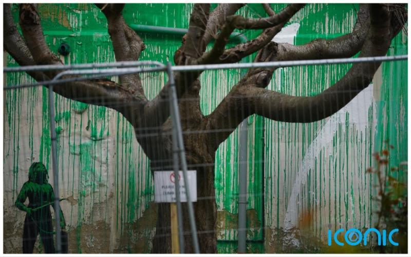 New Banksy mural defaced in London