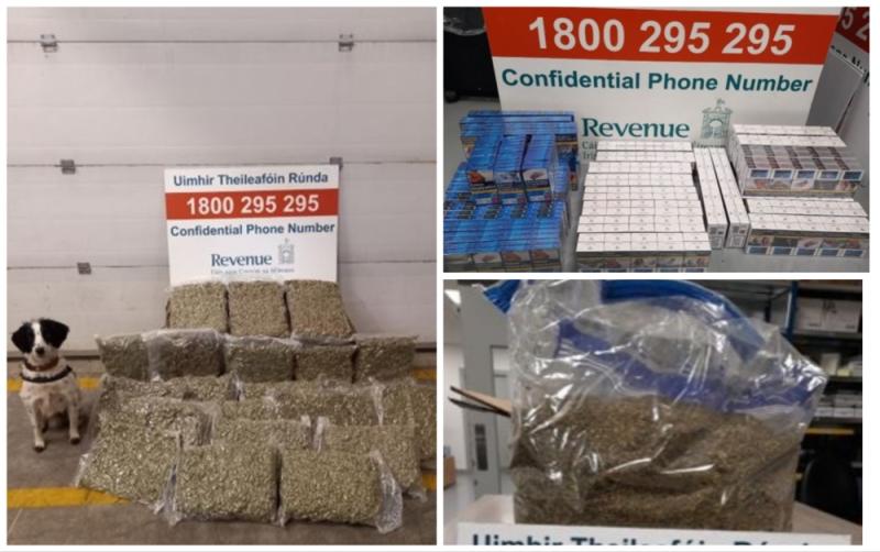 Illicit cigarettes 'destined for Kilkenny' sniffed out by detector dogs Milo and Grace