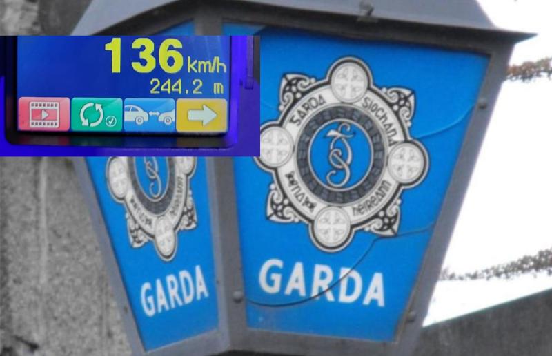 Gardaí stop driver going almost a 100 km/h over the speed limit this Bank Holiday weekend