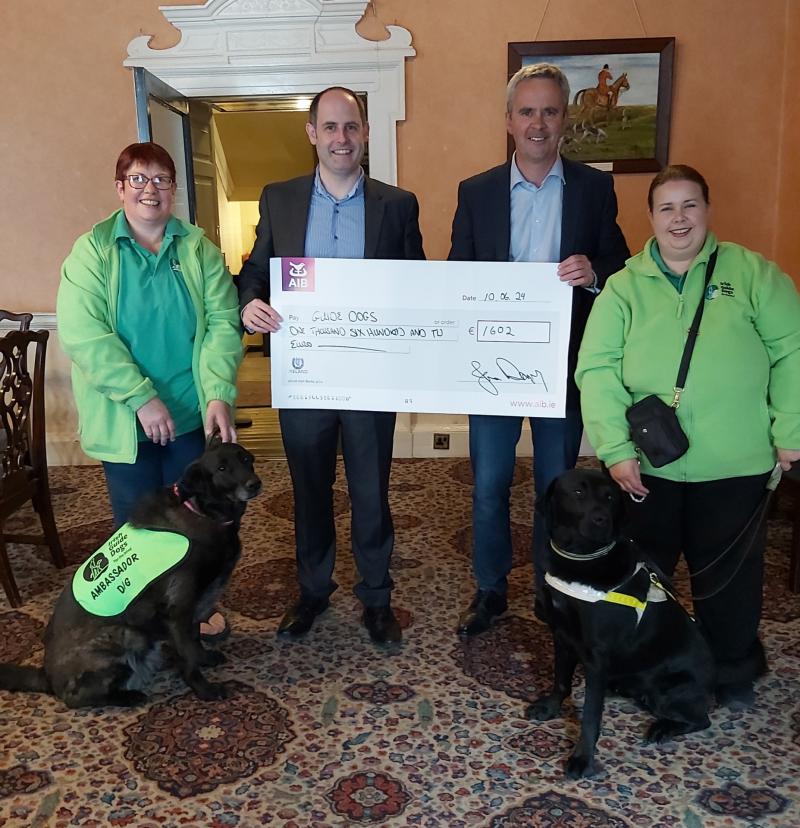 Kilkenny Rotary present fundraising cheque to Irish Guide Dogs