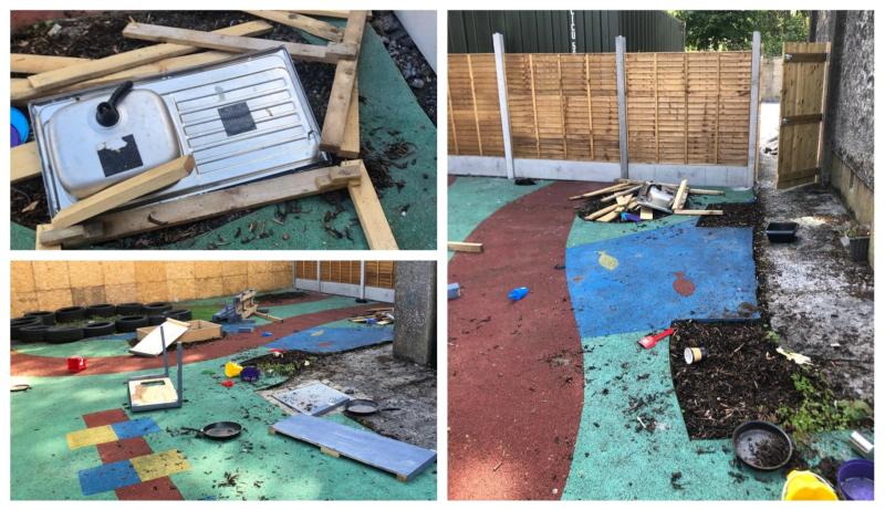 Disappointing images shared of Vandalism at Carlow after schools play area