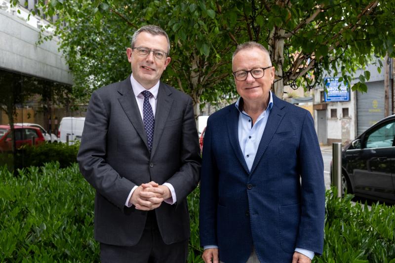 Bob Jordan, Chief Executive Officer of The Housing Agency and Paddy Gray, Chair of Tuath Housing pictured at the launch of the Tuath Housing Annual Report 2023
