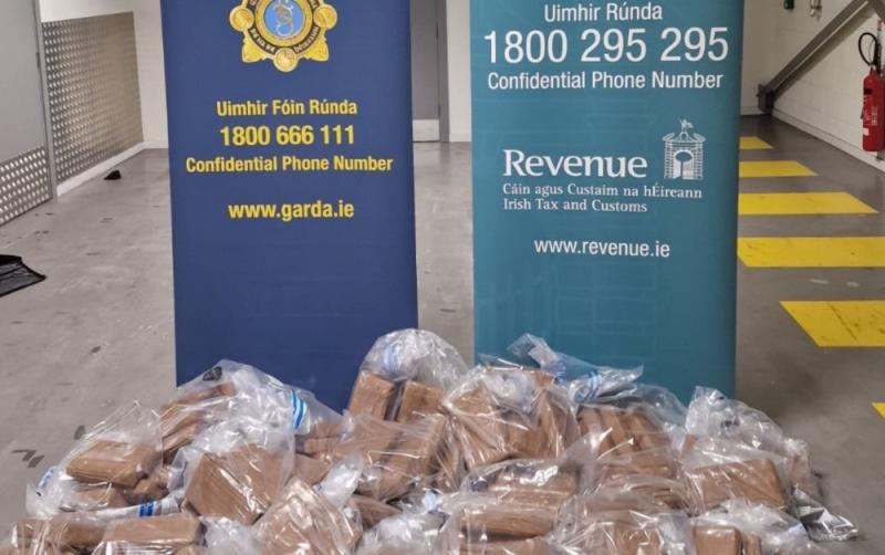 Two men arrested as cocaine valued at over €7m seized in bust at Irish port