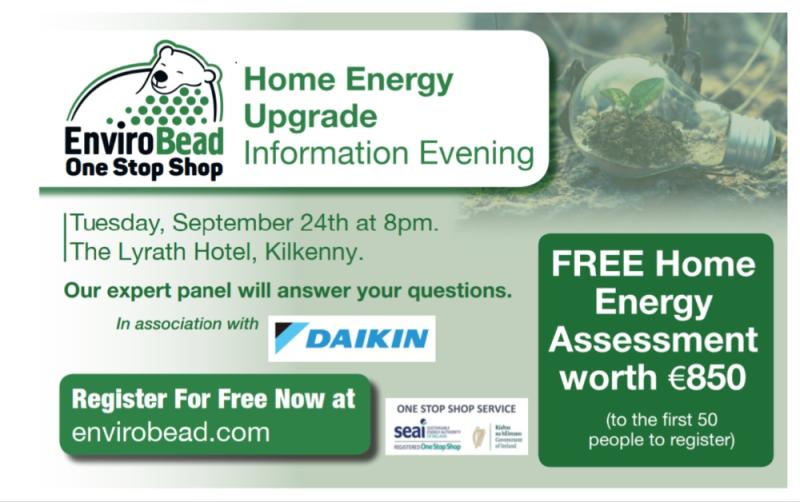 Get a free Home Energy Assessment when you register for Envirobead info evening 