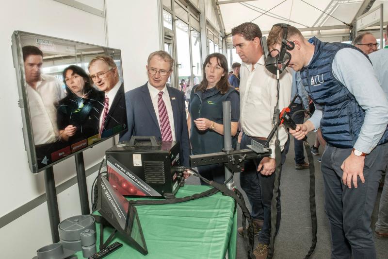 Demonstration of the VR welding simulator at the Ploughing Championships